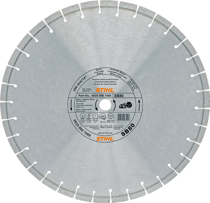 Diamond cutting wheel, hard stone / concrete (SB)